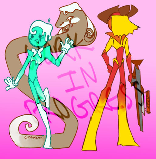 I never finished this, but this is Cinnabon and Slimjim -stickafied.